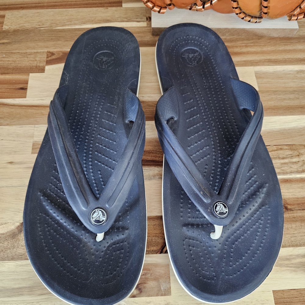 CROCS Navy Flip-Flops Mens Size 13 M